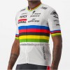 Set Fietsshirt + Korte Koersbroek 2023 Soudal Quick-Step Wereld Kampioenschap Veelkleurig Wit
